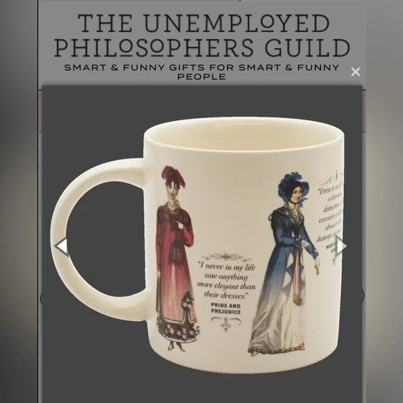The Unemployed Philosophers Guild Jane Austen Regency Finery Heat-Changing Mug - Picture 8 of 8